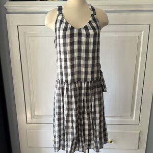 Robert Louis Black and White Ruffled Tiered Sundress